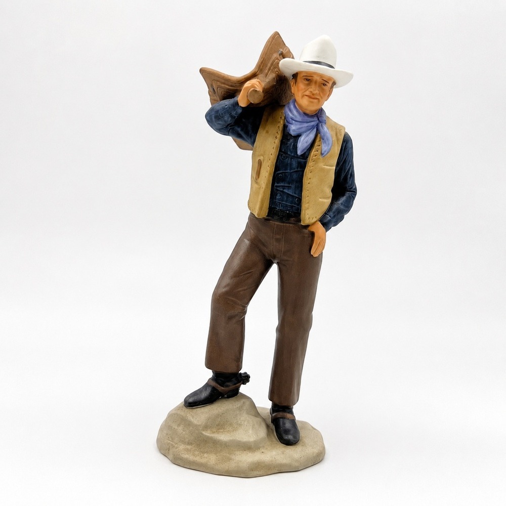 Avon John Wayne Dark Command Figurine Images of Hollywood Bob Seton 1985 Vintage